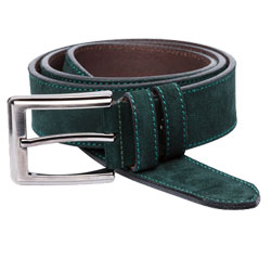 Suede Belt Green 35 mm